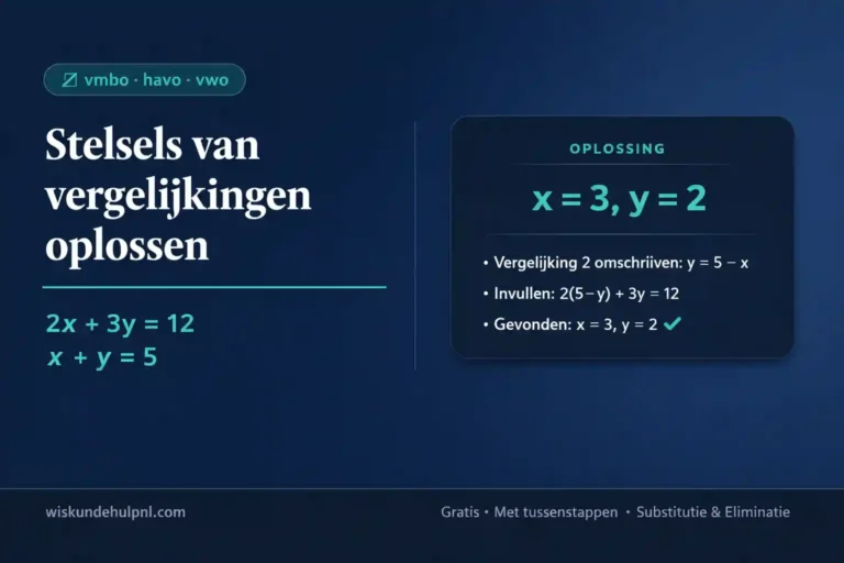 Stelsels van vergelijkingen